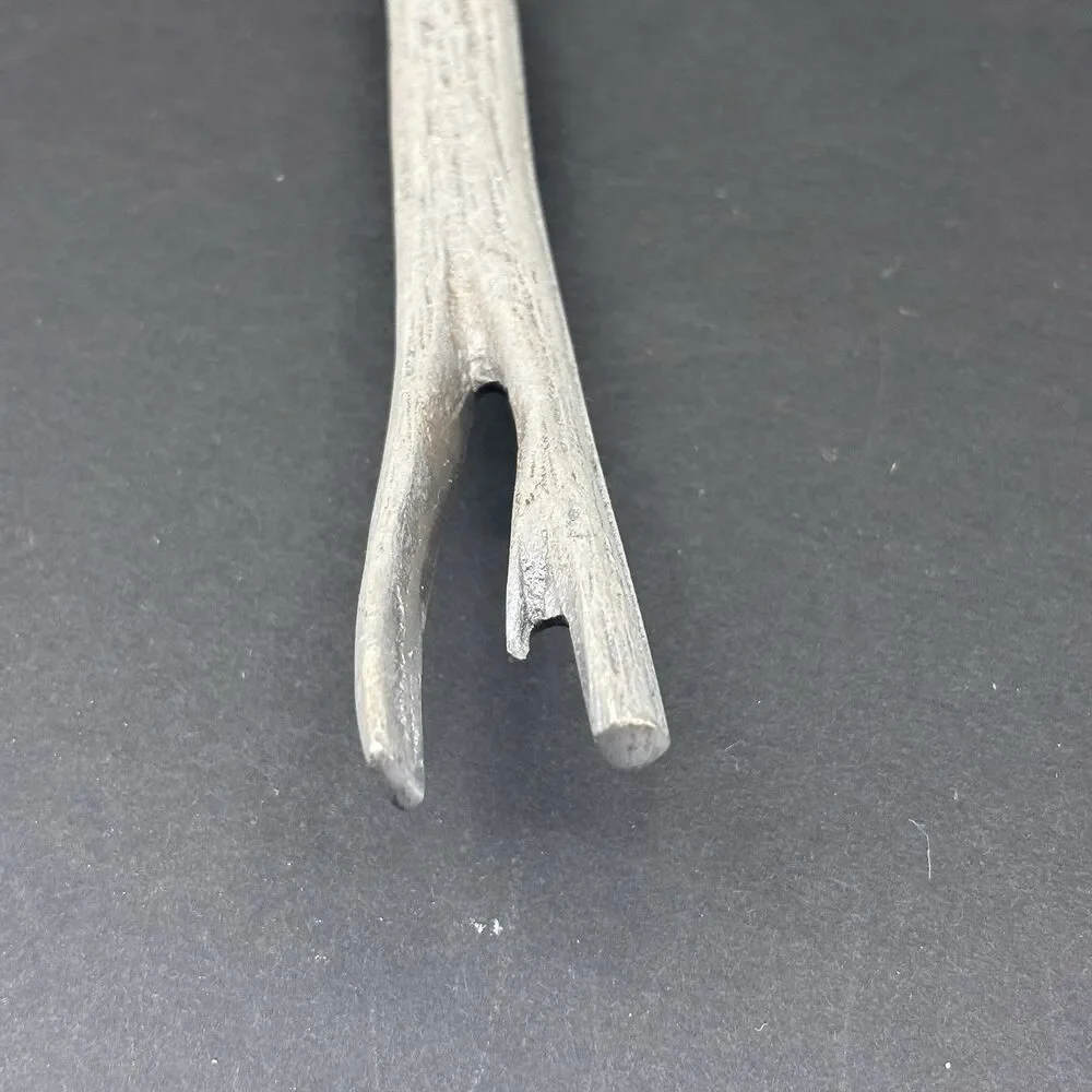 Vintage Aluminum Grey Tree Branch‎ Twigs Serving Set Salad Mixing Spoons